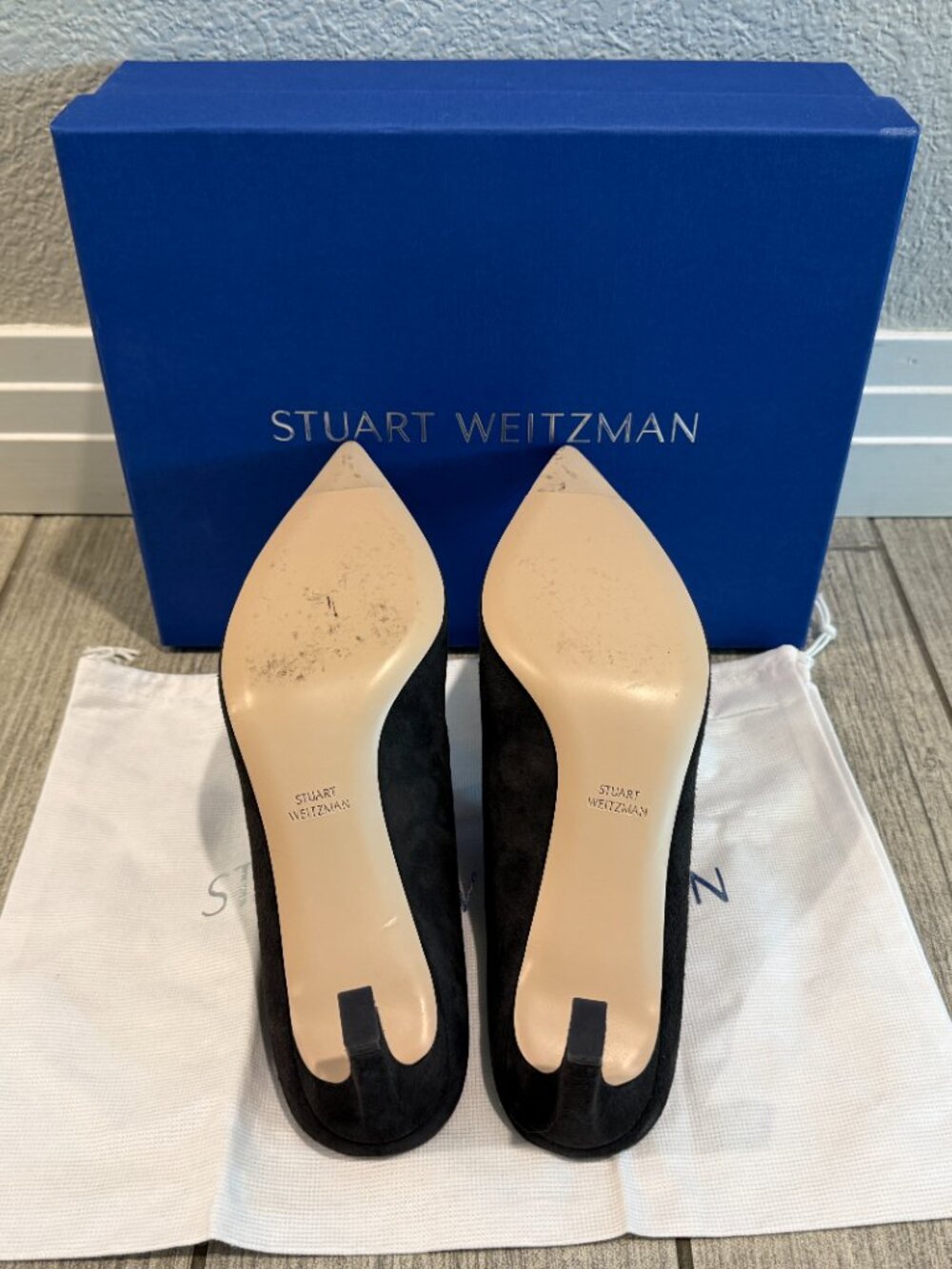 Stuart Weitzman ASPHALT SUEDE Mules SIZE: 8 US - Picture 6 of 6